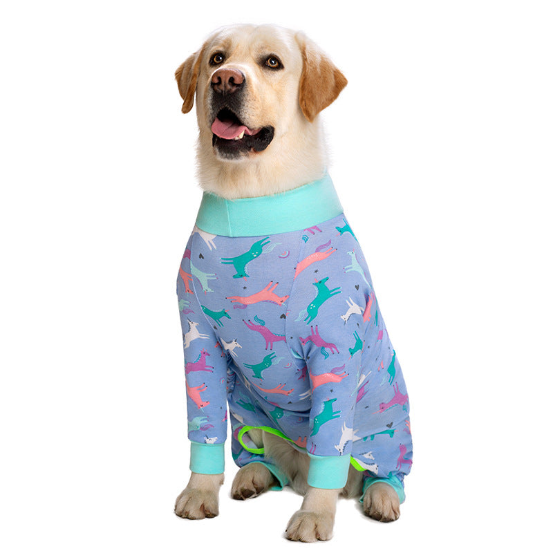 Medium and large dog pet clothing thin design belly protection weaning and sterilization suit