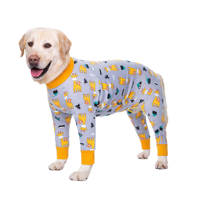 Medium and large dog pet clothing thin design belly protection weaning and sterilization suit