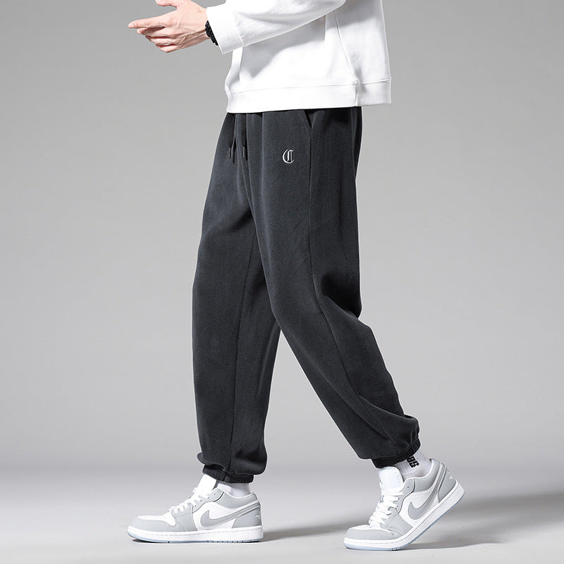 Loose Fleece-lined Thick Sweatpants Casual Pants For Men