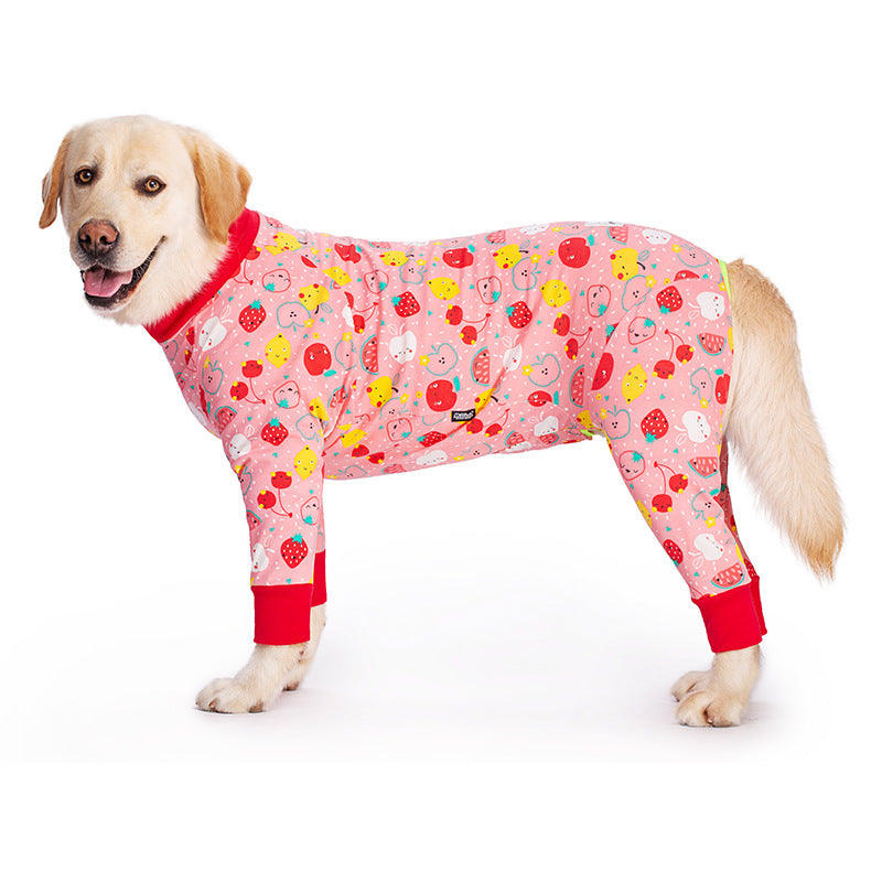 Medium and large dog pet clothing thin design belly protection weaning and sterilization suit