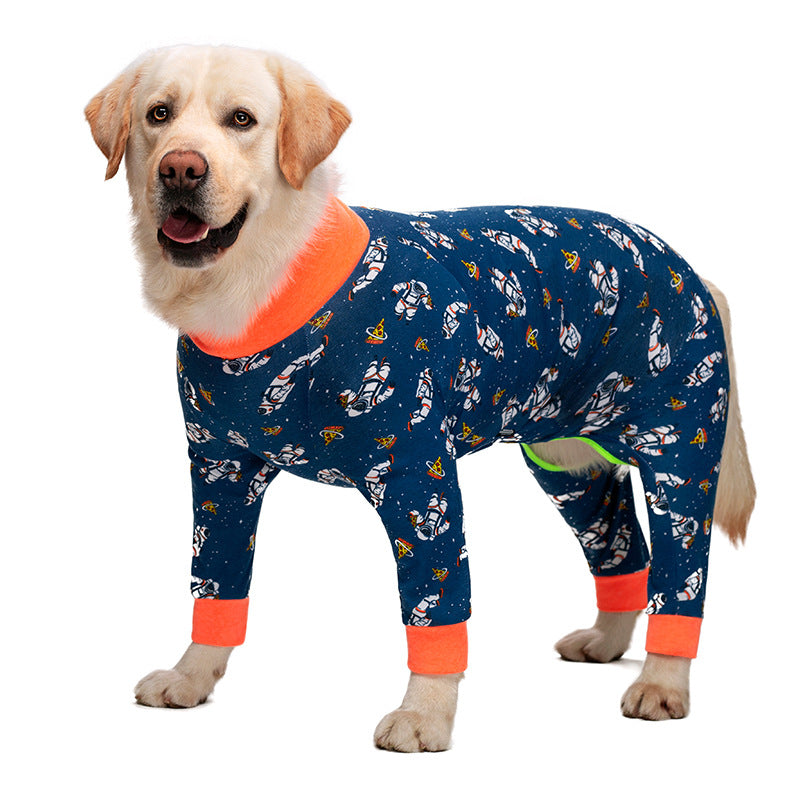 Medium and large dog pet clothing thin design belly protection weaning and sterilization suit