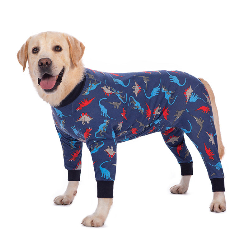Medium and large dog pet clothing thin design belly protection weaning and sterilization suit