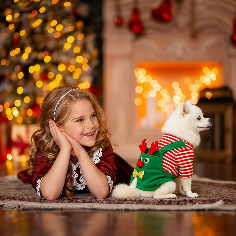 Festive Pet Apparel - Joyful Christmas Coats & Santa Suits for Dogs, Cats | Cute Cosplay