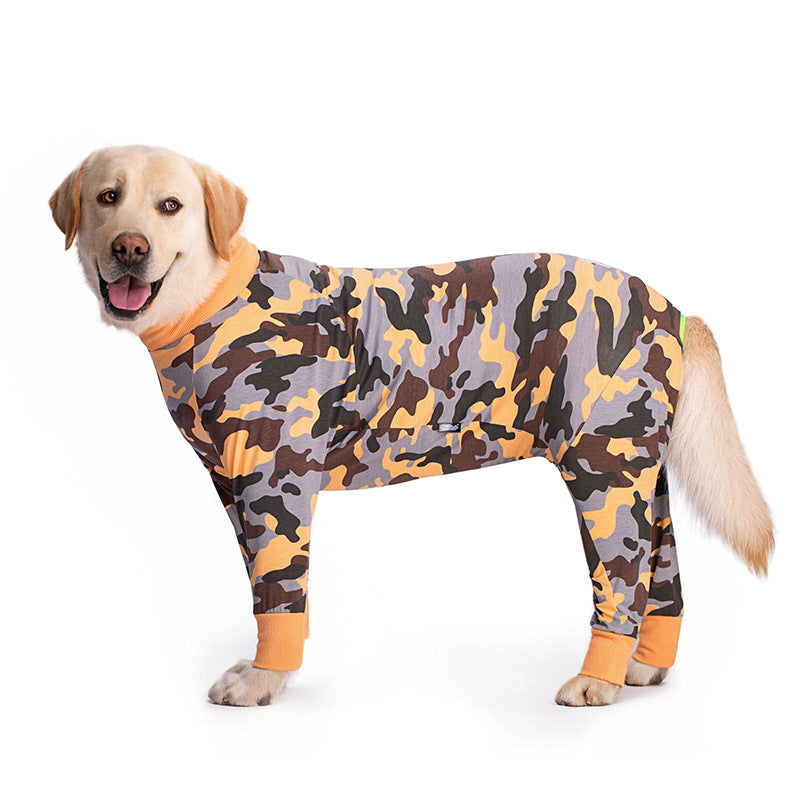 Medium and large dog pet clothing thin design belly protection weaning and sterilization suit