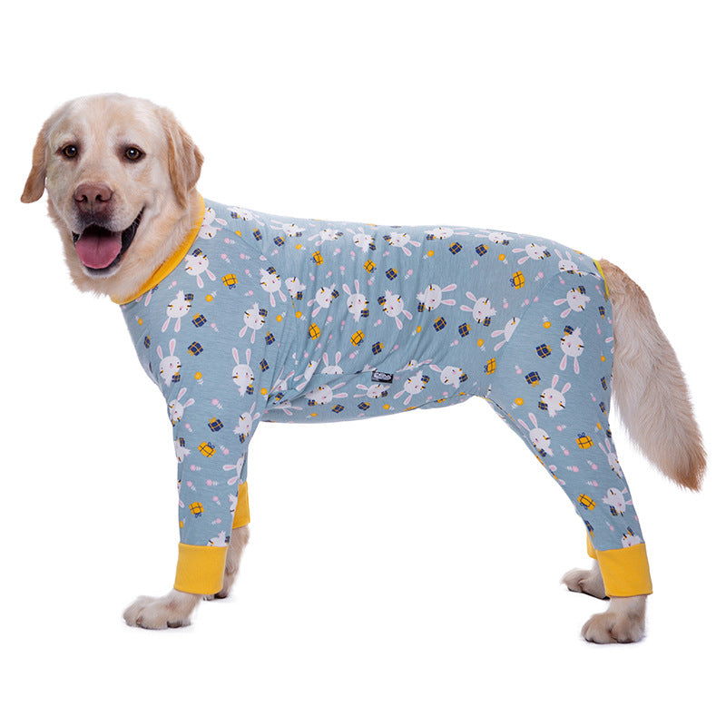 Medium and large dog pet clothing thin design belly protection weaning and sterilization suit