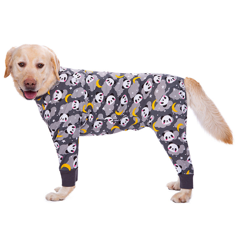 Medium and large dog pet clothing thin design belly protection weaning and sterilization suit