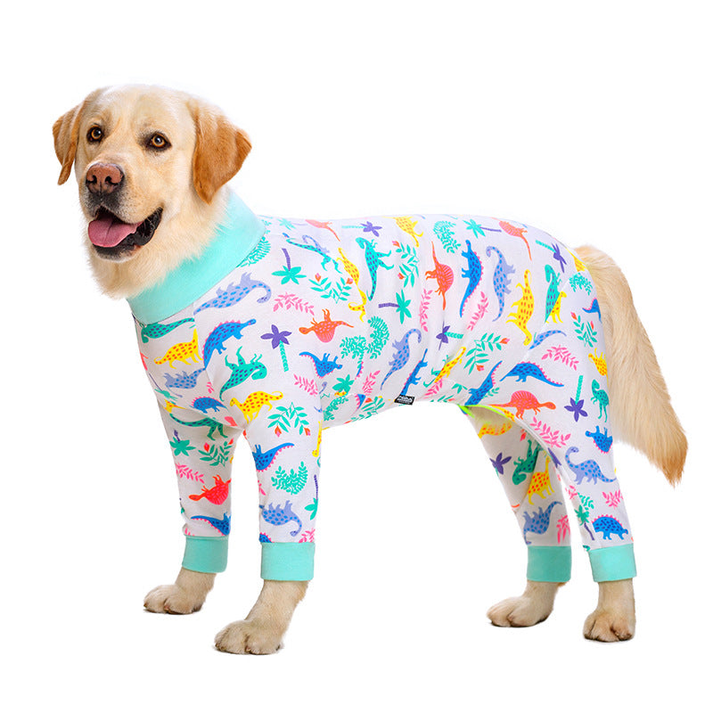 Medium and large dog pet clothing thin design belly protection weaning and sterilization suit