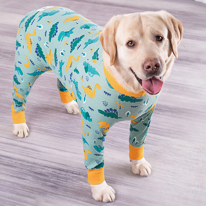 Medium and large dog pet clothing thin design belly protection weaning and sterilization suit